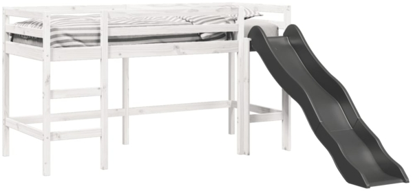 vidaXL Kinderhochbett ohne Matratze Weiß 90x190 cm Massivholz Kiefer 853435 Bild 4