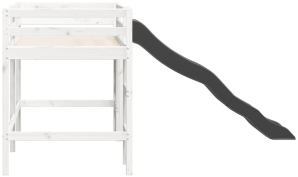 vidaXL Kinderhochbett ohne Matratze Weiß 90x190 cm Massivholz Kiefer 853435 Bild 6