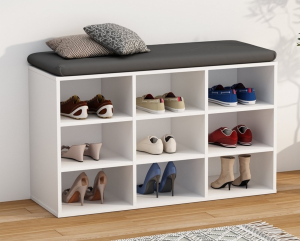VCM Schuhregal Hinsol 919087 Weiß H. 50 x B. 80 x T. 30 cm Bild 5
