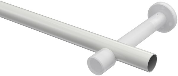 Gardinenstangen-Set Prestige Estana 200 cm, 1-läufig (ohne Ringe), 20 mm Ø Weiß Bild 3