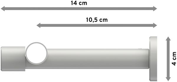 Gardinenstangen-Set Prestige Estana 200 cm, 1-läufig (ohne Ringe), 20 mm Ø Weiß Bild 2