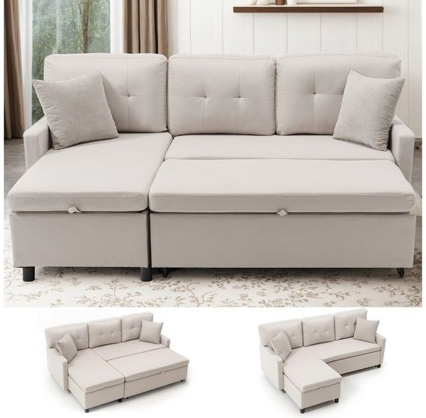 HOMYEDAMIC Schlafsofa 172x187 cm Schlafsofa 2-Sitzer Sofa Couch, Schlafsofa mit Matratze Variables Sofa Doppel-Liege