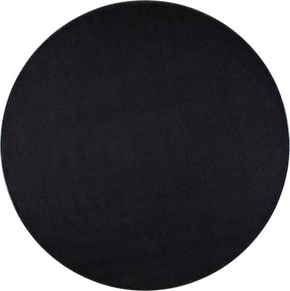 Kurzflor Teppich Nasty, rund - schwarz - 200 cm Durchmesser