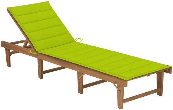 vidaXL Klappbare Sonnenliege mit Auflage Akazie Massivholz 3064175