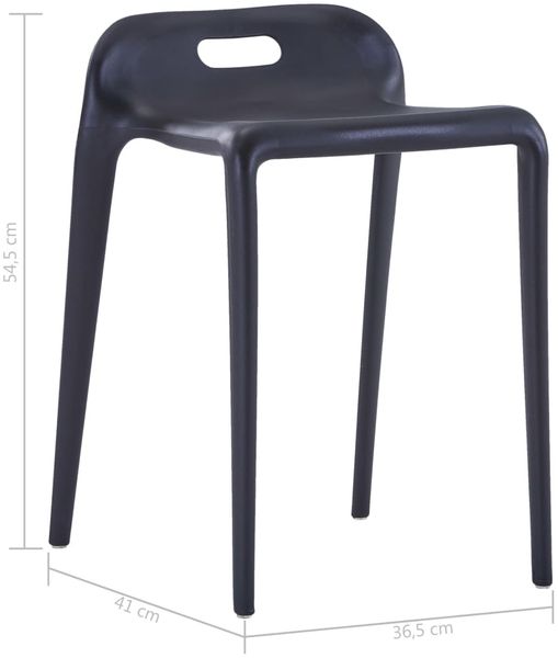 Stapelbare Hocker 4 Stk. Schwarz Kunststoff [247281] Bild 8