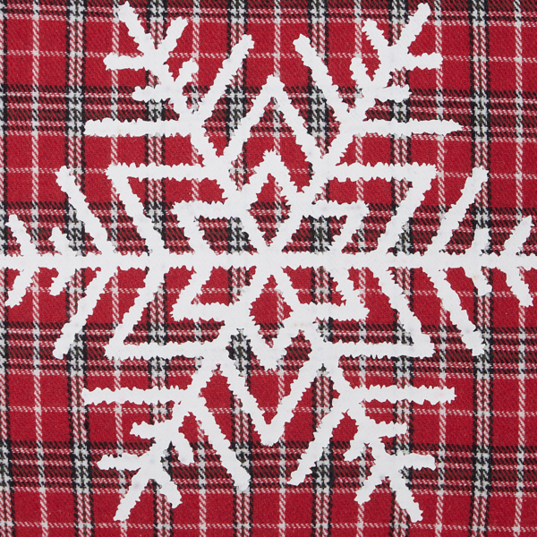 Kissen 2er Set Kariertes Muster LONICERA 45 x 45 cm Rot Bild 7