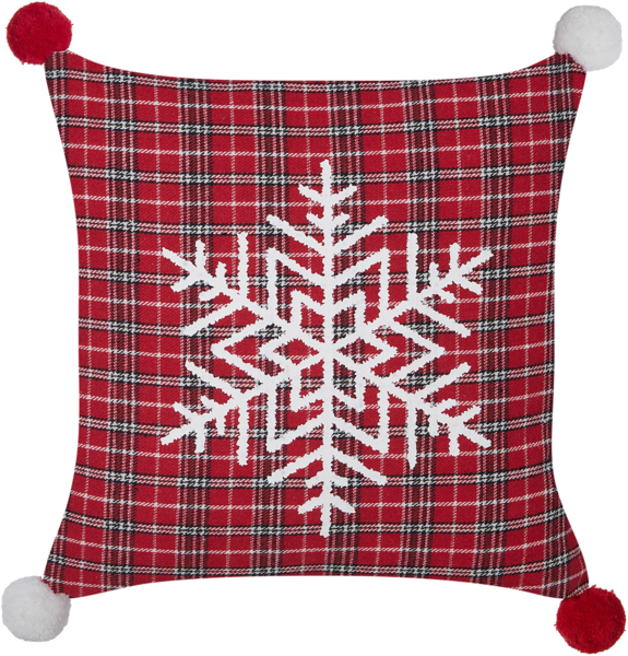 Kissen 2er Set Kariertes Muster LONICERA 45 x 45 cm Rot Bild 4