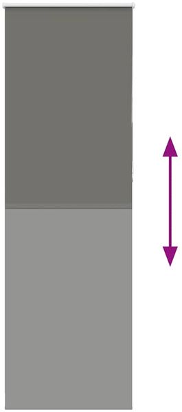vidaXL Verdunkelungsrollo Grau 65x210 cm Stoffbreite 60,7 cm Polyester 4011173 Bild 5
