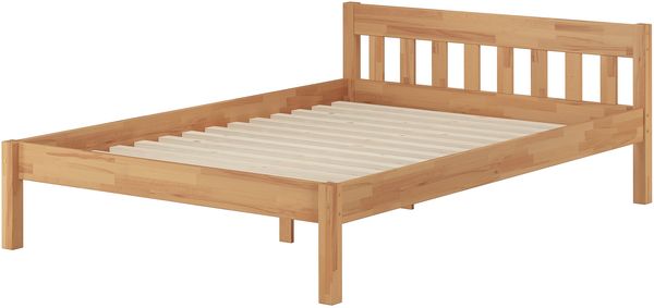 Überlanges Doppelbett Massivholzbett 140x220 Buche Zubehör wählbar V-60.83-14-220Rollrost inkl.
