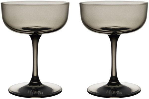 like. by Villeroy & Boch Like Glass Sektschale / Dessertschale 100 ml 2er Set Smoke