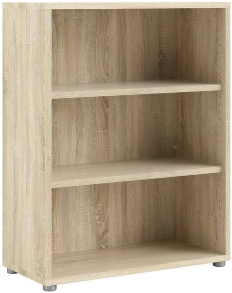 Dmora Bücherregal Aziza, Büroregal, Mobiler Buchhalter, Bücherbrett, 89x40 h113 cm, Eiche
