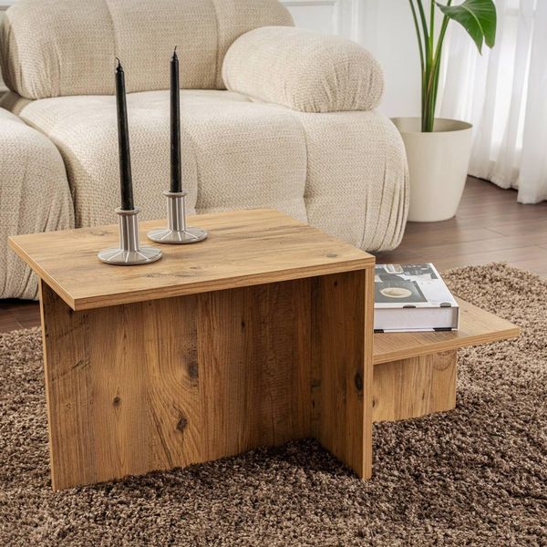 Dmora Couchtisch Cantello 80 x 40 x 40h cm Braun