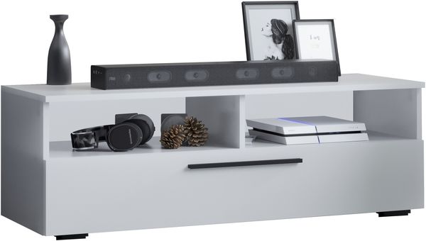 VCM TV-Möbel Arila 918589 Weiß H. 39 x B. 115 x T. 40 cm
