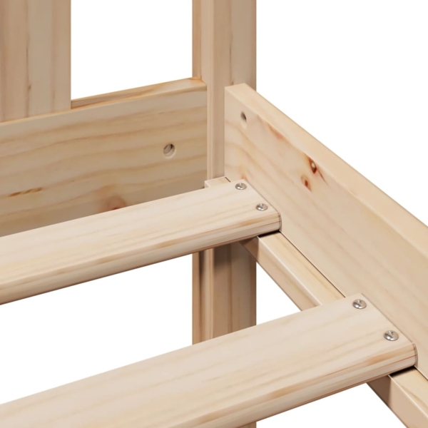vidaXL Massivholzbett mit Regal ohne Matratze 140x190 cm Kiefernholz 3321653 Bild 8