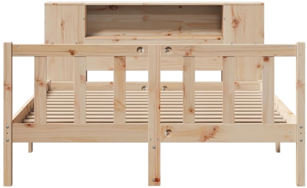 vidaXL Massivholzbett mit Regal ohne Matratze 140x190 cm Kiefernholz 3321653 Bild 3