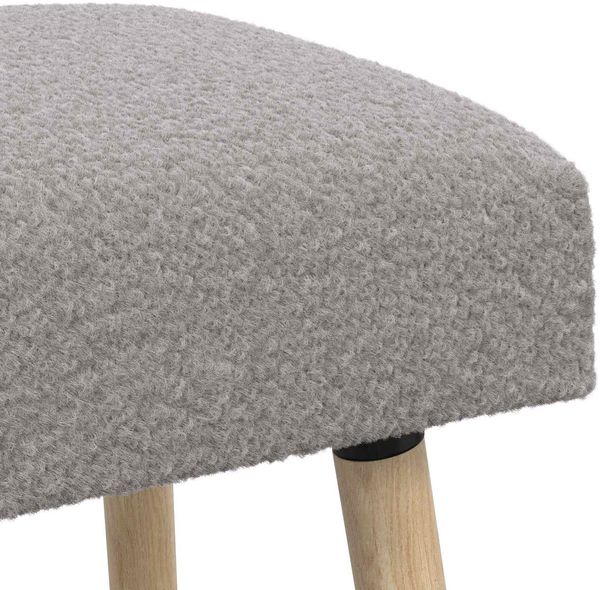 vidaXL Bank Uni Hellgrau 60 x 40 x 45 cm Bouclé 42038399 Bild 6