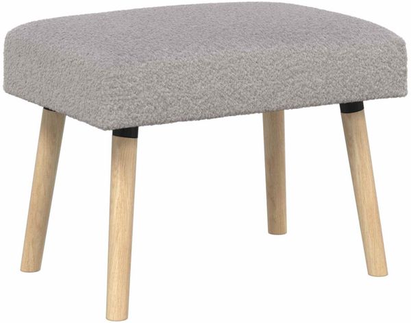 vidaXL Bank Uni Hellgrau 60 x 40 x 45 cm Bouclé 42038399