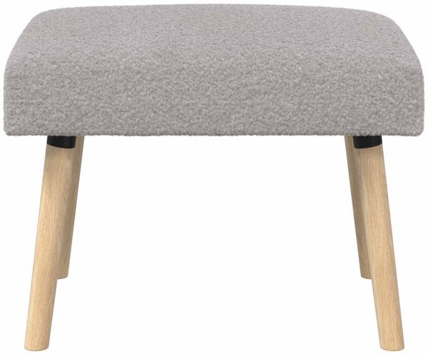 vidaXL Bank Uni Hellgrau 60 x 40 x 45 cm Bouclé 42038399 Bild 5