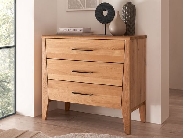 Moebel-Eins Kommode, FLORENZ Kommode, Material Teilmassiv, Wildeiche geölt