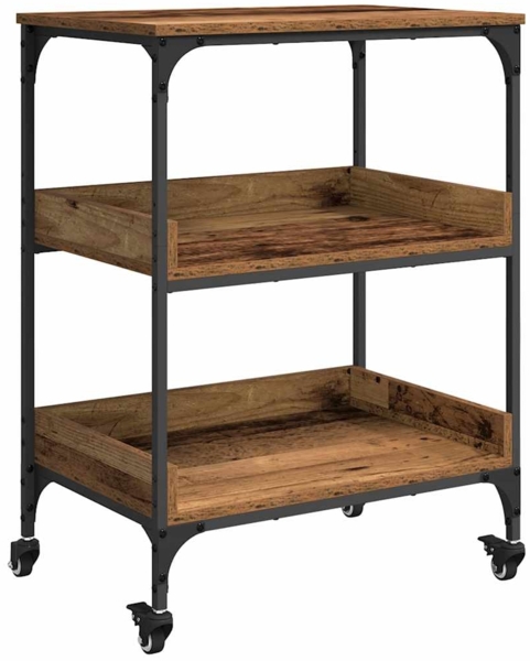 vidaXL Küchentrolley Altholz 60 x 41 x 80,5 cm Holzwerkstoff 883029