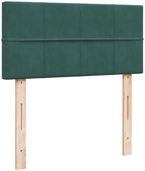 vidaXL Boxspringbett mit Matratze Dunkelgrün 100x200 cm Samt 3286237 Bild 8