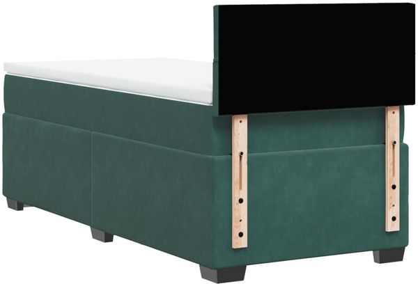 vidaXL Boxspringbett mit Matratze Dunkelgrün 100x200 cm Samt 3286237 Bild 10