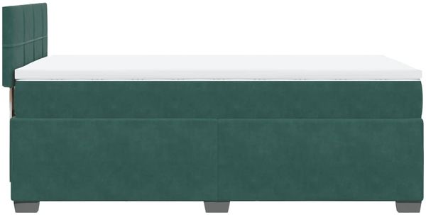 vidaXL Boxspringbett mit Matratze Dunkelgrün 100x200 cm Samt 3286237 Bild 9