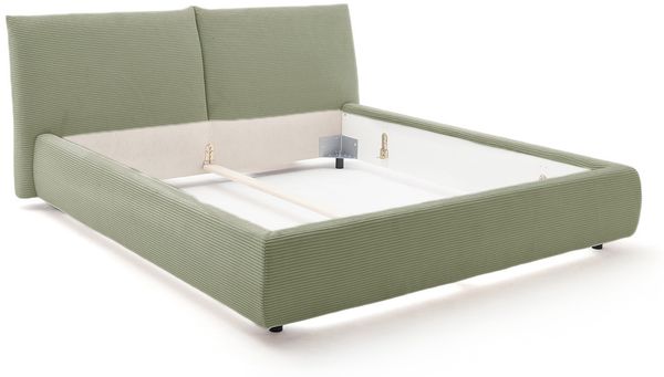 KAWOLA Bett HENRY Polsterbett Cord olivgrün 200x200cm Bild 7
