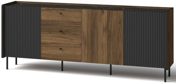 Compleo Schubkastenkommode Luxus Kommode COMO, Modern Stil, 3 Türig, mit 3 Schubladen, Breite: 200 cm