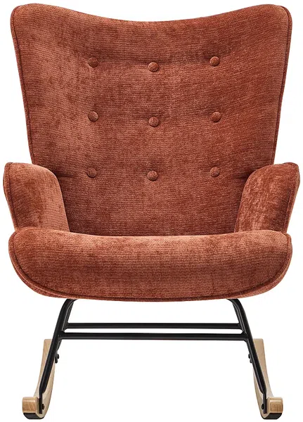 Vente-unique - ELMINA Sessel Stoff Rot - B 68 cm x H 91 cm x L 86 cm