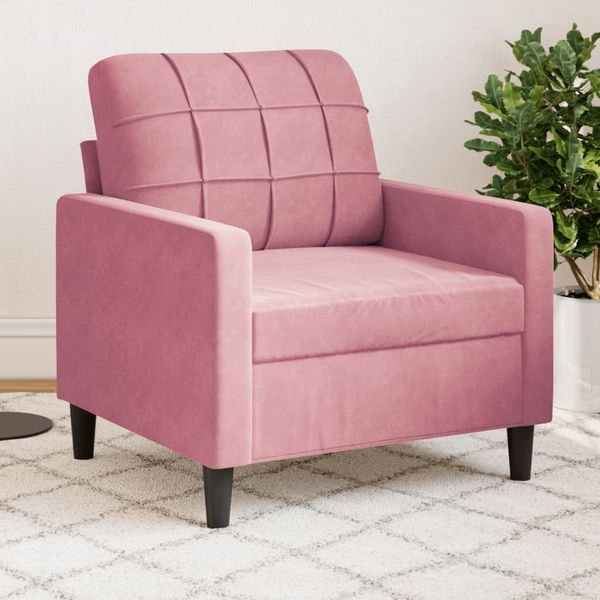 vidaXL Sessel Rosa 60 cm Samt 4007607