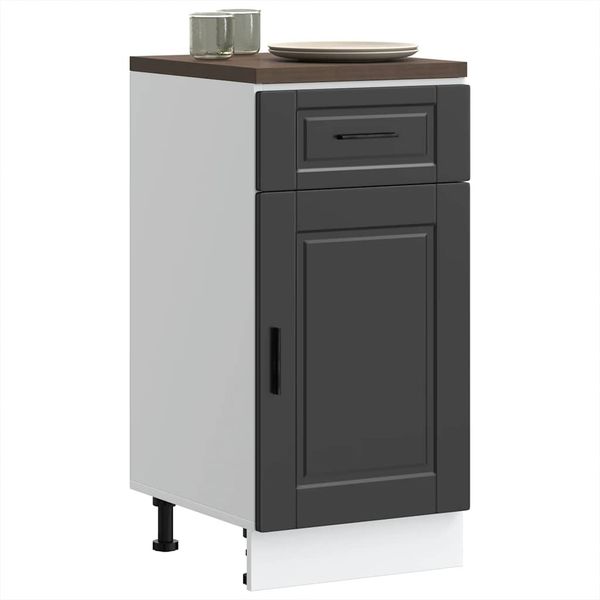 vidaXL Küchenunterschrank Porto Schwarz Holzwerkstoff 853948