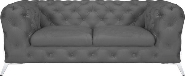 Leonique Chesterfield-Sofa Amaury, aufwändige Knopfheftung, moderne Chesterfield Optik, Fußfarbe wählbar