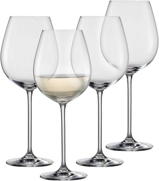 SCHOTT ZWIESEL Allround Weinglas Vinos (4er-Set), anmutige Weingläser für Rot- und Weißwein, spülmaschinenfeste Tritan-Kristallgläser, Made in Germany (Art.-Nr. 130011), Kristall