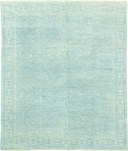 Designer Teppich - 301 x 258 cm - hellblau