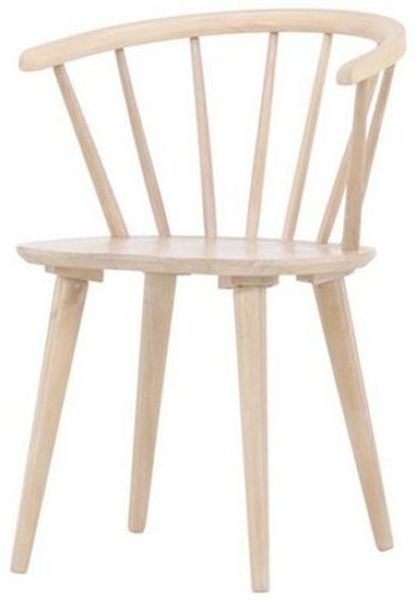 ebuy24 Esszimmerstuhl 2er Set Bobby Esszimmerstuhl mit Armlehne Holz whi (2 St)