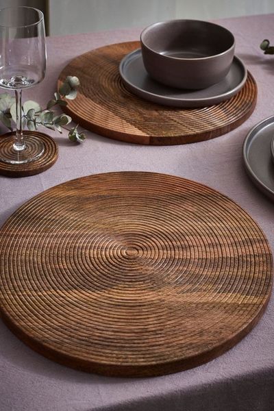 Next Platzset Holz-Platzsets im geätzten Design, 2er-Set, (1-St)