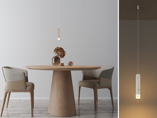 Akku Pendelleuchte PELO Beige, dimmbar, abnehmbarer Leuchtenkopf Ø 3,8cm