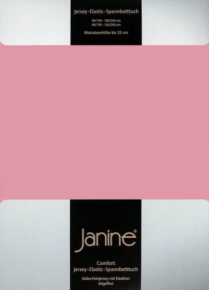 Janine Spannbettlaken ELASTIC 5002, Jersey-Elasthan, Gummizug: rundum, (1 Stück), für Matratzen bis 35 cm Höhe, 95% Baumwolle, hochwertig, langlebig