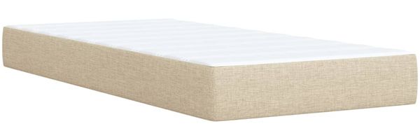 vidaXL Boxspringbett mit Matratze Creme 80x200 cm Stoff 3294195 Bild 11