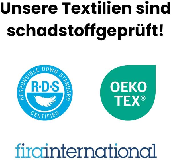 Mayaadi-Home HS46 Bettdecke Baumwolle 70% Daunen 30% Federn Weiß 200x220 cm 1400 Gramm Bild 7