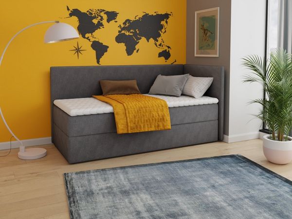 Sofnet Boxbett Flame (mit Bettkasten, Bonell-Matratze und Topper), Einzelbett, Polsterbett, Boxspringbett, Kinderbett, Jugendbett
