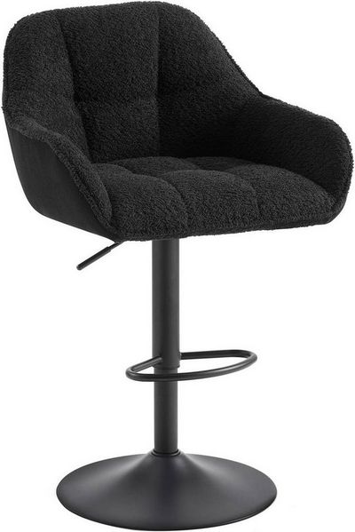 Woltu Barhocker (1 St), höhenverstellbar drehbar, Chenille Cord Metall