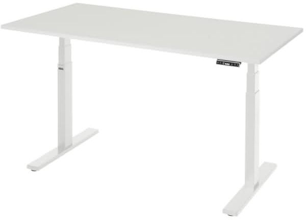 Rau Schreibtisch adlatus 100 1500x800x650-1300 M-Platte lichtgrau
