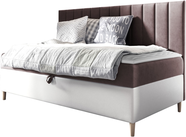 Boxspringbett Chapeni 'Junior 2' , rosa, 90 x 200 cm