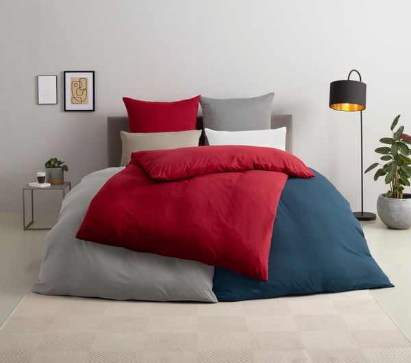 OTTO home Bettwäsche Desner 100% Microfaser, extra weich, allergikerfreundlich, Microfaser, 2 teilig, Premium Qualität, uni, schnell trocknend, pflegeleicht, ab 135x200 cm
