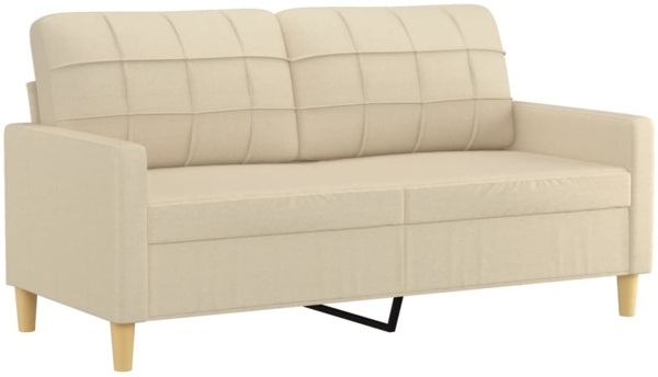 vidaXL 2-Sitzer-Sofa Creme 140 cm Stoff 359093