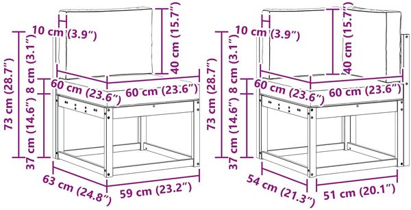 vidaXL Outdoor-Sofagarnitur 8 pcs Weiß und Anthrazit Polyester 3387816 Bild 9