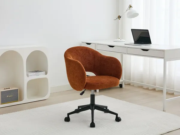 Vente-unique - ACACILIO Office chair Stoff Rot - B 58 cm x H 85 cm77 cm x L 56,5 cm
