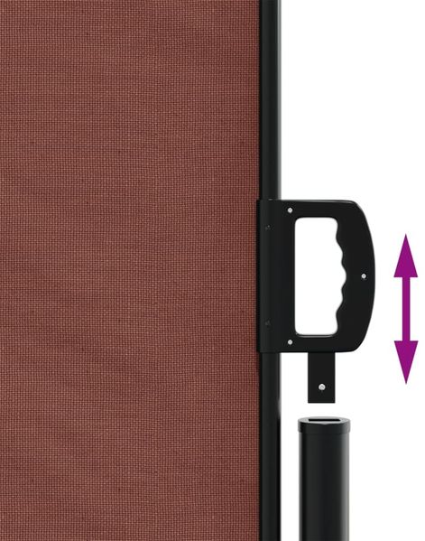 vidaXL Seitenmarkise Ausziehbar Braun 100x300 cm 4004269 Bild 6